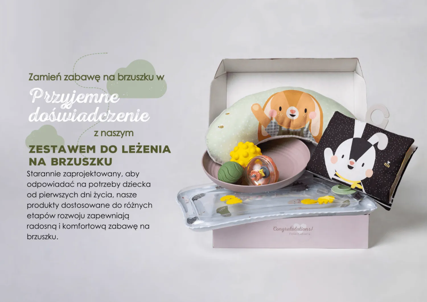 Kontrastowe|Aktywizujące | Taf Toys Zestaw niezbędnik do leżenia na brzuszku