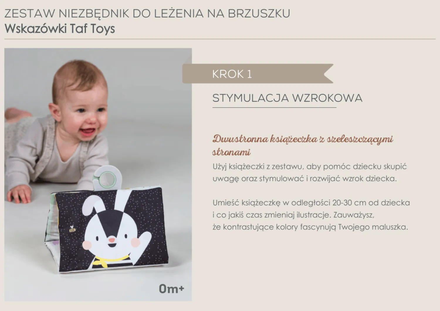 Kontrastowe|Aktywizujące | Taf Toys Zestaw niezbędnik do leżenia na brzuszku