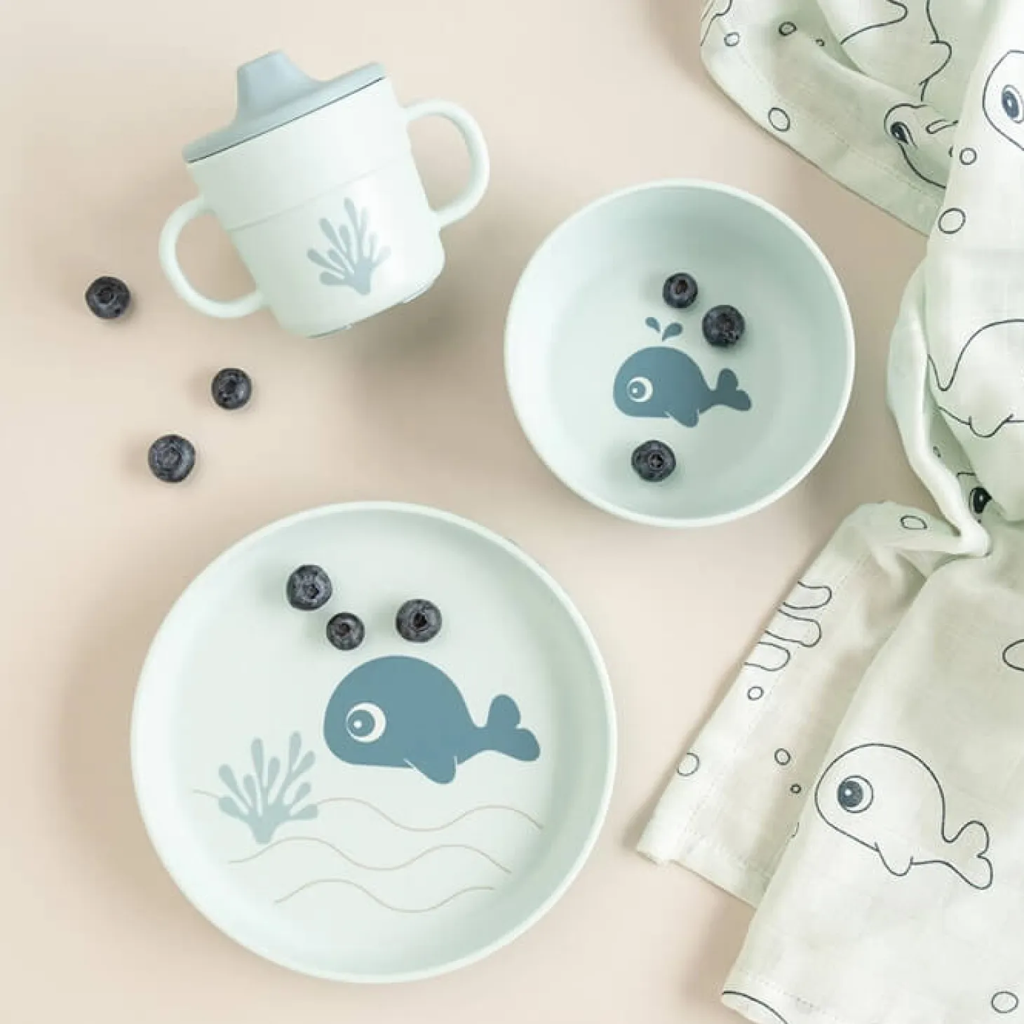 Zestaw Obiadowy z Przyssawką Foodie Wally Blue