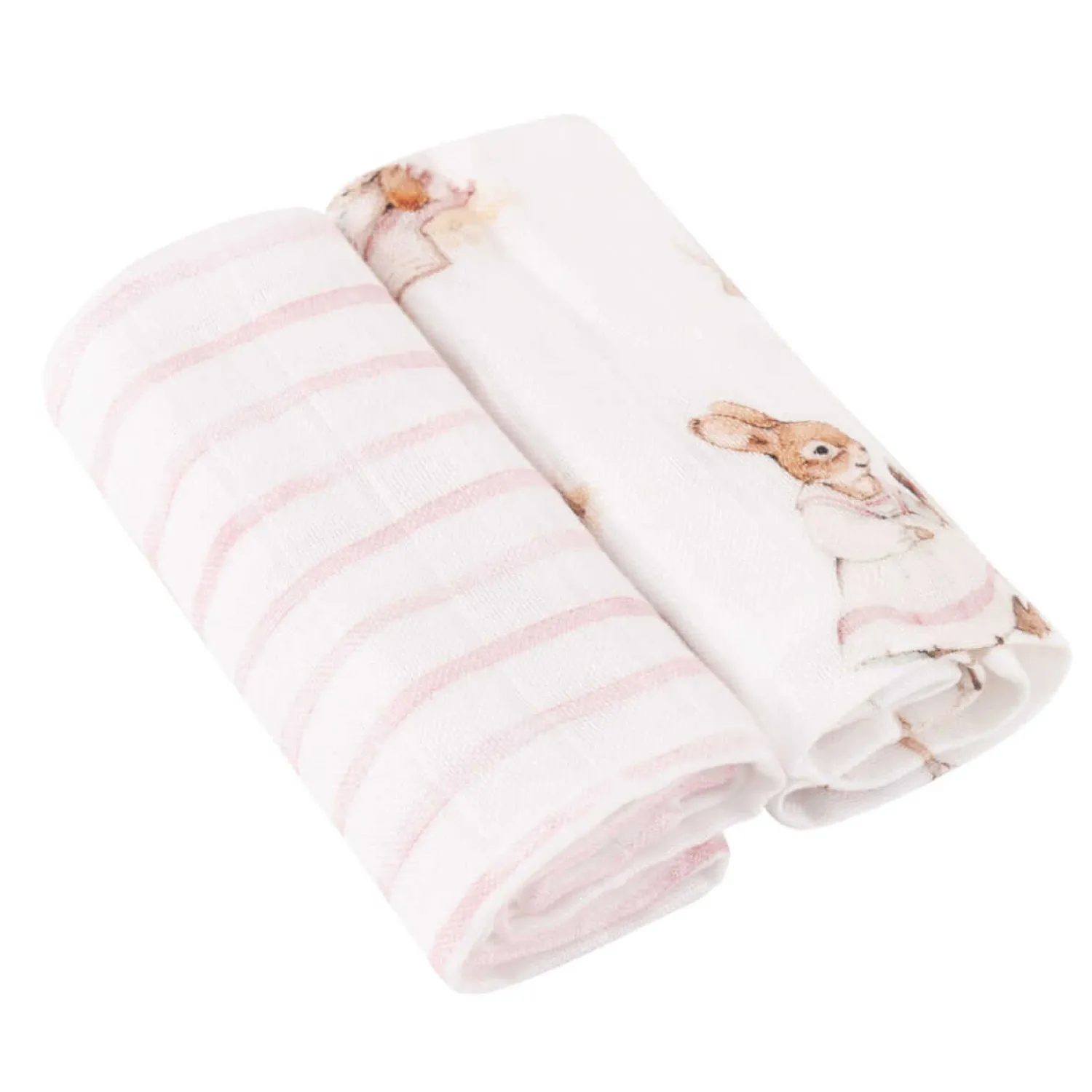 Otulacze I Pieluszki|Otulacze I Pieluszki | samiboo Zestaw pieluszek bambusowych o splocie muślinowym Saint-Tropez Pink 50x50 2 szt.
