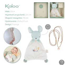 Biżuteria Dla Mam|Przytulanki | Kaloo Zestaw prezentowy 2w1 Myszka (komforter + naszyjnik dzwoneczek ciążowy Bola) Petites Chansons
