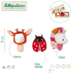 Aktywizujące|Sensoryczne | Lilliputiens Zestaw rozwijający zmysły multisensoryczny Jednorożec Lena 0 m+