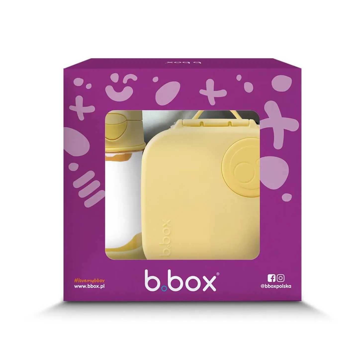 Zestaw Sportowa butelka tritanowa 450 ml + Mini Lunchbox - Lemon Twist