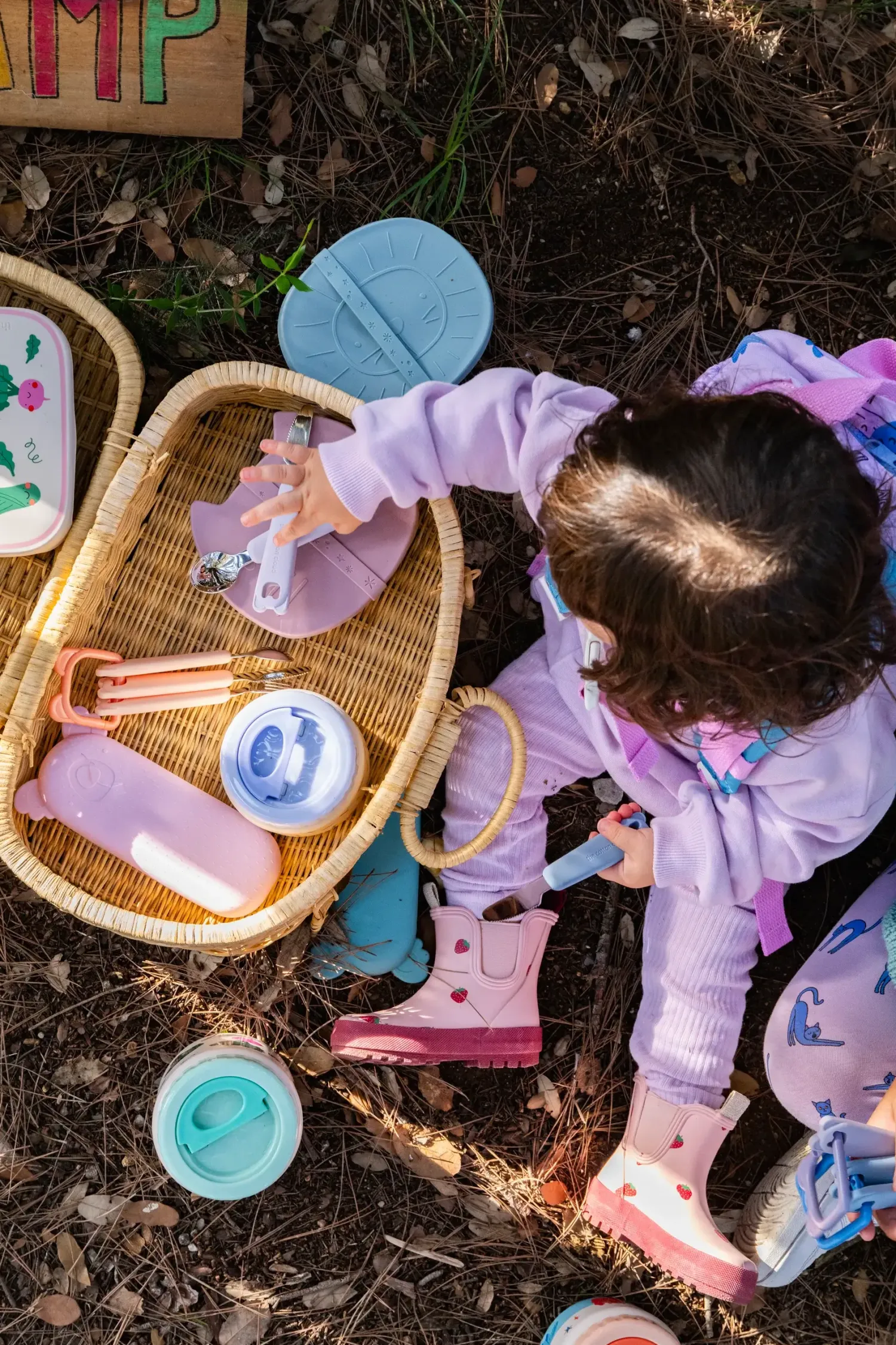 Naczynia Dla Dzieci | The cotton cloud Zestaw sztućców Koala Zoe z silikonowym etui - Lilac
