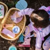 Zestaw sztućców Koala Zoe z silikonowym etui - Sea Green