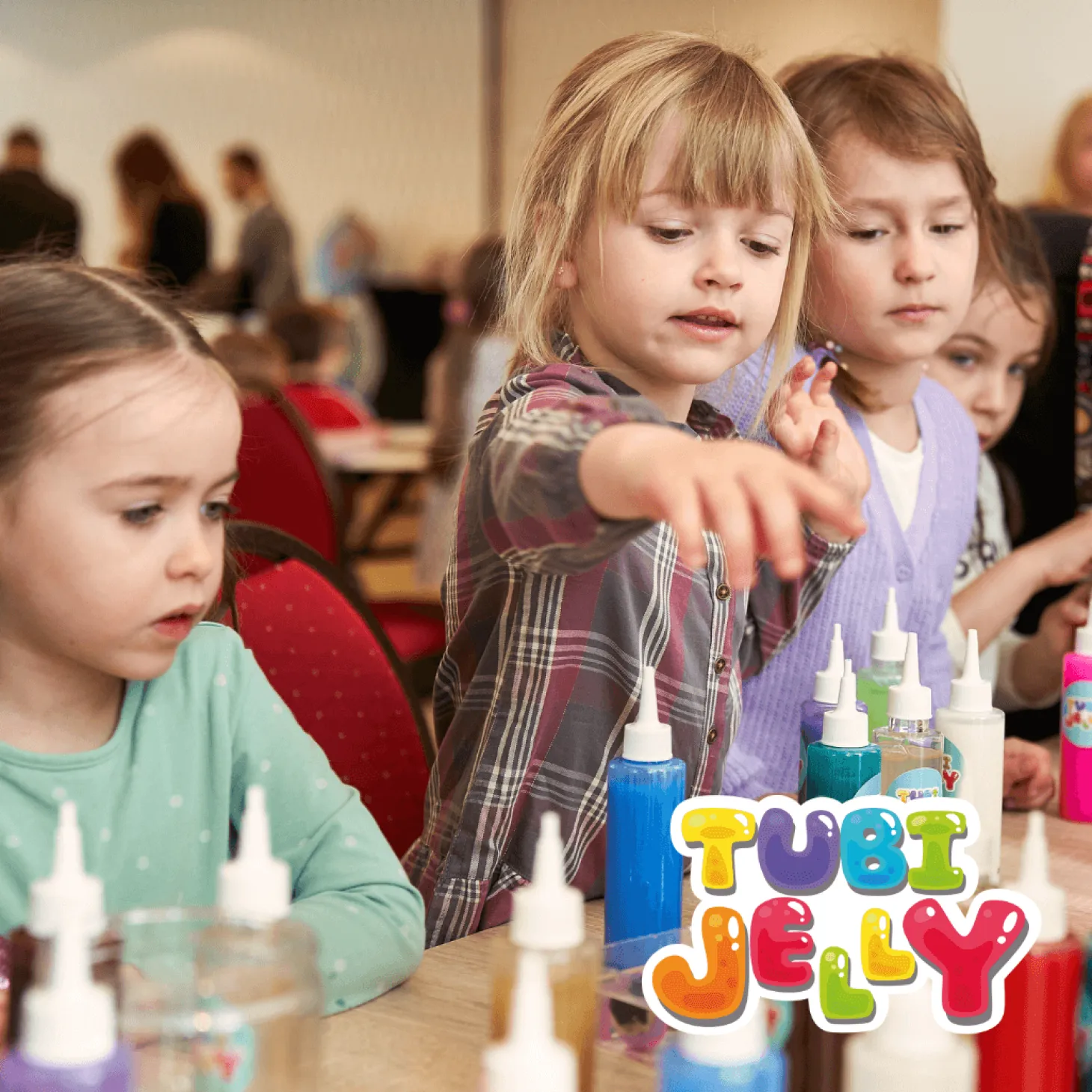 Zestaw Tubi Jelly 6 kolorów + małe akwarium - dinozaury