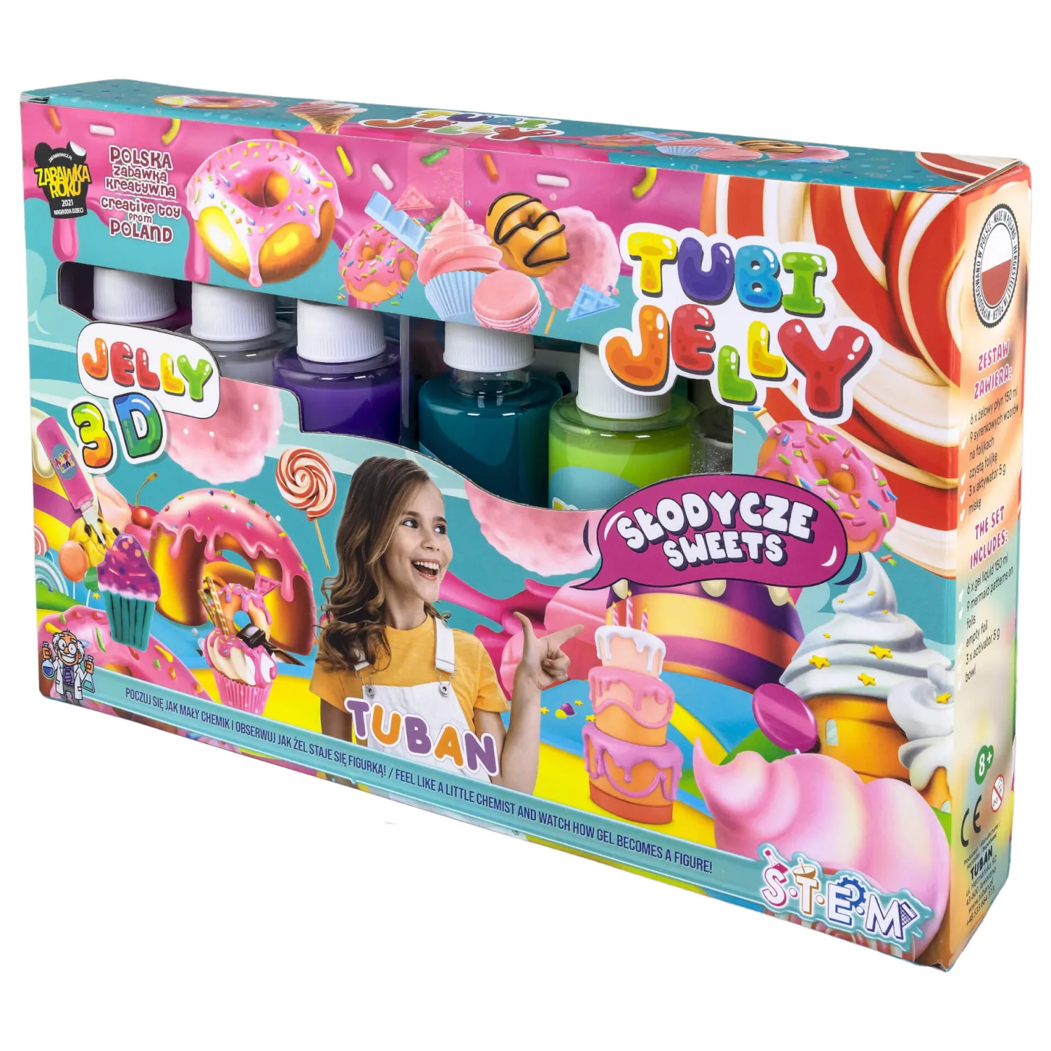 8 Lat+|Diy | Tuban Zestaw Tubi Jelly 6 kolorów - słodycze