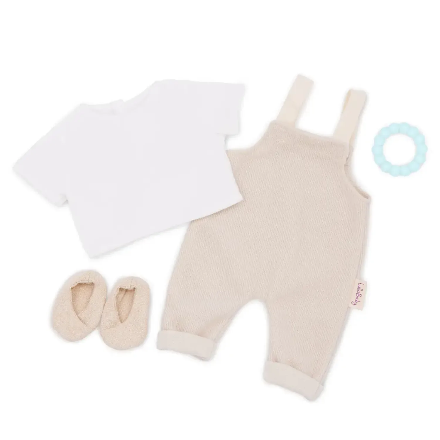 6 Lat+|3 Lata + | LullaBaby Zestaw ubranek dla lalki niemowlęcia, stylizacja ze spodniami na szelkach