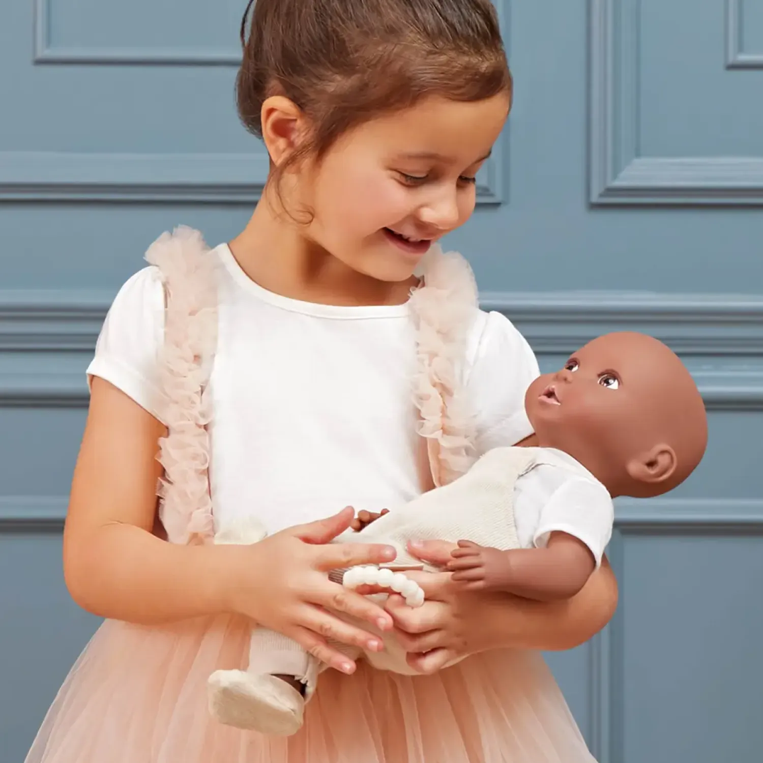 6 Lat+|3 Lata + | LullaBaby Zestaw ubranek dla lalki niemowlęcia, stylizacja ze spodniami na szelkach