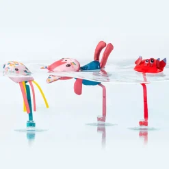Zabawki Do Kąpieli|12M+ | Lilliputiens Zestaw 3 zabawek do kąpieli z przyssawkami Kotka Jeanne 3 m+