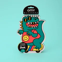 Idealne W Podróży|6 Lat+ | OMY Zeszyt kreatywny z naklejkami - Dino