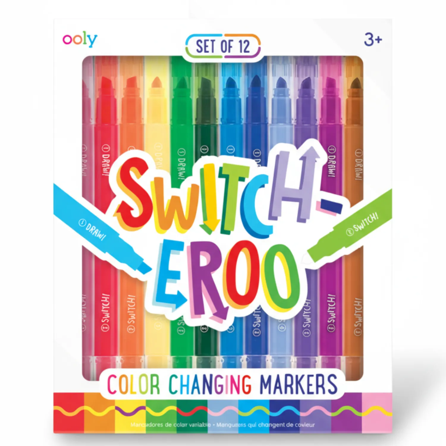 Artykuły Plastyczne | Ooly Zmieniające Kolor Flamastry Switch-Eroo, 12szt.
