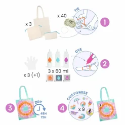 8 Lat+|Diy | Djeco Zrób to sam - FARBOWANIE METODĄ TIE-DYE 8+