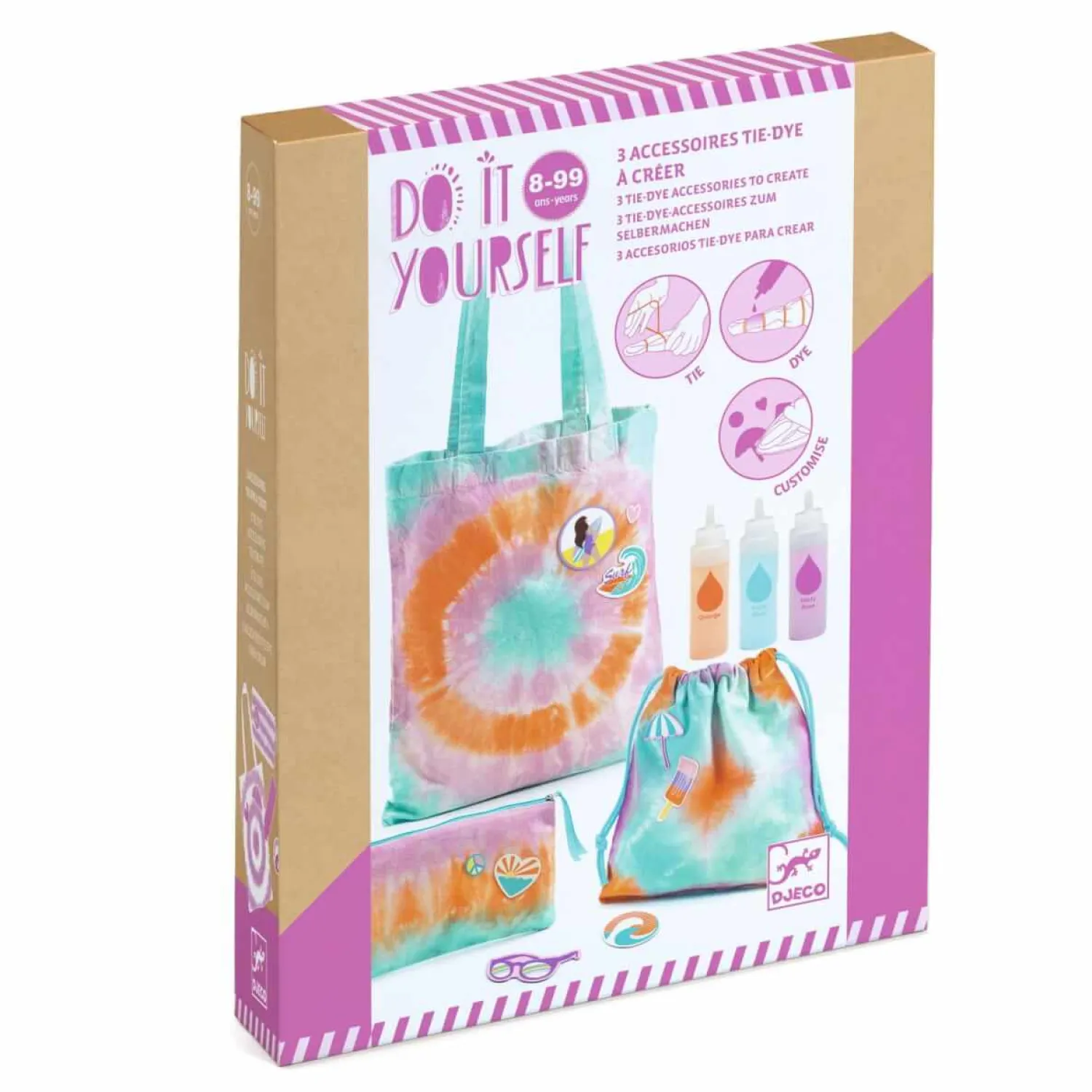 8 Lat+|Diy | Djeco Zrób to sam - FARBOWANIE METODĄ TIE-DYE 8+